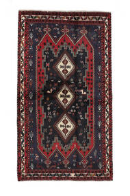 128X230 Afshar Teppe Orientalsk Svart/Mørk Rød (Ull, Persia/Iran)