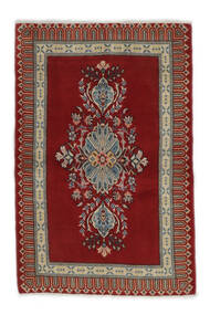  Keshan Teppe 84X122 Ekte Orientalsk Håndknyttet Svart/Mørk Brun (Ull, Persia/Iran)