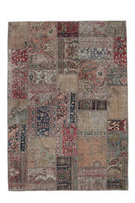  Patchwork - Persien/Iran 164X233 Vintage Persisk Ullteppe Brun/Mørk Rød 