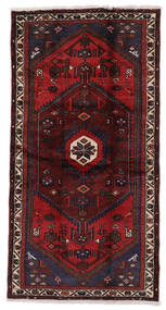  Hamadan Teppe 105X204 Ekte Orientalsk Håndknyttet Svart/Mørk Brun (Ull, Persia/Iran)