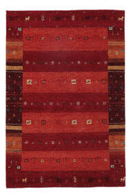 Gabbeh Indisk Teppe 120X180 Ekte Moderne Håndknyttet Svart/Mørk Rød (Ull, India)