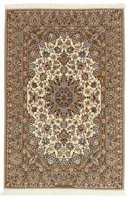  107X161 Isfahan Silkerenning Teppe Brun/Svart Persia/Iran 
