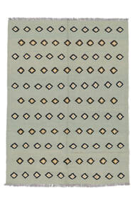  Kelim Nimbaft Teppe 144X203 Ekte Moderne Håndvevd Mørk Grønn/Olivengrønn (Ull, Afghanistan)