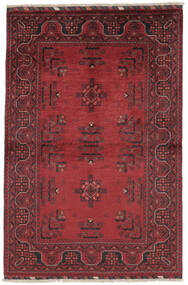  Kunduz Teppe 103X152 Ekte Orientalsk Håndknyttet Svart/Mørk Rød (Ull, Afghanistan)