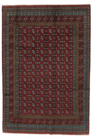  Afghan Teppe 199X289 Ekte Orientalsk Håndknyttet Svart (Ull, Afghanistan)