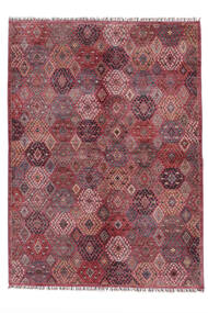  Shabargan Teppe 176X239 Ekte Orientalsk Håndknyttet Mørk Rød/Svart (Ull, Afghanistan)