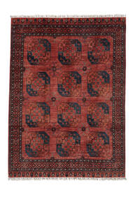  Shabargan Teppe 198X274 Ekte Orientalsk Håndknyttet Mørk Rød, Svart (Ull, Afghanistan)
