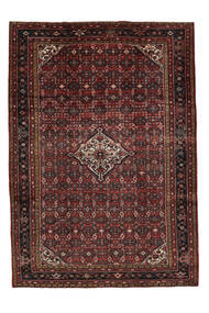  Hosseinabad Teppe 224X320 Ekte Orientalsk Håndknyttet Svart/Mørk Rød (Ull, )