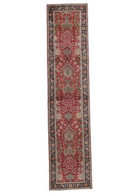  Tabriz Teppe 90X400 Ekte Orientalsk Håndknyttet Teppeløpere Hvit/Creme/Mørk Brun (Ull, Persia/Iran)