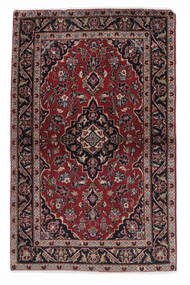  Keshan Teppe 99X158 Ekte Orientalsk Håndknyttet Svart/Mørk Brun (Ull, Persia/Iran)