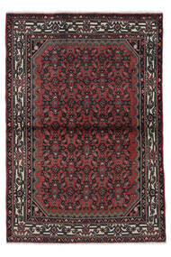 Hamadan Teppe 110X161 Ekte Orientalsk Håndknyttet Svart/Mørk Brun (Ull, Persia/Iran)