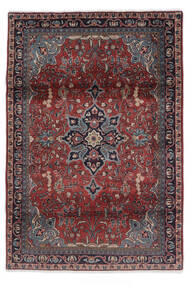  Sarough Teppe 107X157 Ekte Orientalsk Håndknyttet Svart/Mørk Brun (Ull, Persia/Iran)
