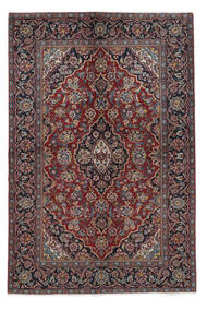  Keshan Teppe 135X203 Ekte Orientalsk Håndknyttet Svart/Mørk Brun (Ull, Persia/Iran)