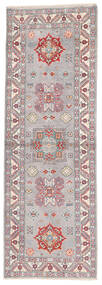  Kazak Fine Teppe 80X235 Ekte Orientalsk Håndknyttet Teppeløpere Beige/Grå (Ull, )