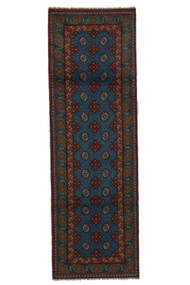  Afghan Teppe 81X252 Ekte Orientalsk Håndknyttet Teppeløpere Svart (Ull, Afghanistan)