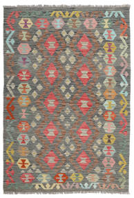  Kelim Afghan Old Style Teppe 125X179 Ekte Orientalsk Håndvevd Mørk Brun/Svart (Ull, Afghanistan)