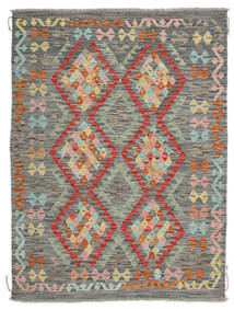  Kelim Afghan Old Style Teppe 126X169 Ekte Orientalsk Håndvevd Mørk Grå/Brun (Ull, )