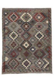  Kelim Afghan Old Style Teppe 148X194 Ekte Orientalsk Håndvevd Svart/Mørk Brun (Ull, Afghanistan)