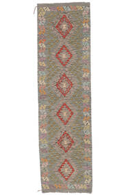  Kelim Afghan Old Style Teppe 85X301 Ekte Orientalsk Håndvevd Teppeløpere Mørk Brun (Ull, Afghanistan)