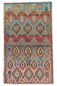  Moroccan Berber - Afghanistan Teppe 92X152 Ekte Moderne Håndknyttet Svart/Mørk Rød (Ull, Afghanistan)