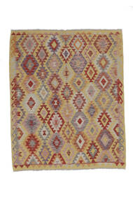  Orientalsk Kelim Afghan Old Style Teppe Teppe 152X193 Brun/Mørk Rød (Ull, Afghanistan)