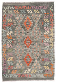  Kelim Afghan Old Style Teppe 102X149 Ekte Orientalsk Håndvevd Mørk Grå/Svart (Ull, Afghanistan)