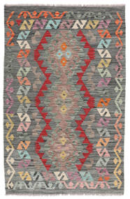  Kelim Afghan Old Style Teppe 98X150 Ekte Orientalsk Håndvevd Svart/Mørk Brun (Ull, Afghanistan)