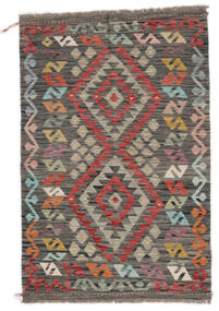  Kelim Afghan Old Style Teppe 97X149 Ekte Orientalsk Håndvevd Mørk Grå/Mørk Rød (Ull, Afghanistan)