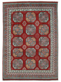  Afghan Fine Teppe 205X287 Ekte Orientalsk Håndknyttet Mørk Rød/Brun (Ull, )