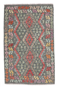  Kelim Afghan Old Style Teppe 100X156 Ekte Orientalsk Håndvevd Mørk Grå (Ull, Afghanistan)