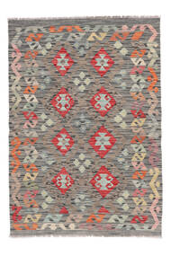  Kelim Afghan Old Style Teppe 104X146 Ekte Orientalsk Håndvevd Svart/Mørk Grå (Ull, Afghanistan)