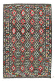  Kelim Afghan Old Style Teppe 199X299 Ekte Orientalsk Håndvevd Svart/Hvit/Creme (Ull, Afghanistan)