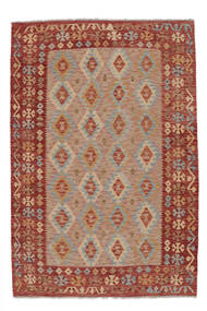  Kelim Afghan Old Style Teppe 174X255 Ekte Orientalsk Håndvevd Brun/Mørk Rød (Ull, )