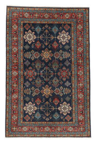  Kazak Fine Teppe 162X249 Ekte Orientalsk Håndknyttet Svart, Mørk Rød (Ull, Afghanistan)