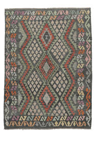  Kelim Afghan Old Style Teppe 150X204 Ekte Orientalsk Håndvevd Svart/Mørk Grønn (Ull, )