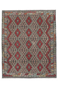  Kelim Afghan Old Style Teppe 188X226 Ekte Orientalsk Håndvevd Brun/Svart (Ull, )