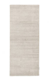 Bamboo Silke Handloom - Sekundær Teppe 80X200 Moderne Teppeløpere Hvit/Creme/Lys Grå ( India)