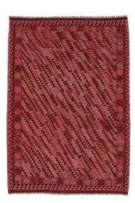  Kelim Afghan Old Style Teppe 180X253 Ekte Orientalsk Håndvevd Mørk Rød/Svart (Ull, )