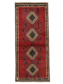  Ghashghai Teppe 83X188 Ekte Orientalsk Håndknyttet Mørk Rød/Svart (Ull, Persia/Iran)