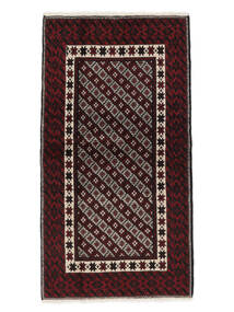  Beluch Teppe 102X188 Ekte Orientalsk Håndknyttet Svart, Brun (Ull, Persia/Iran)