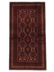  Beluch Teppe 109X203 Ekte Orientalsk Håndknyttet Svart, Mørk Rød (Ull, Persia/Iran)