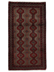  Beluch Teppe 103X183 Ekte Orientalsk Håndknyttet Svart (Ull, Persia/Iran)