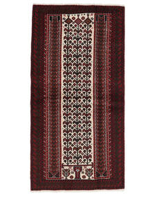 Persisk Beluch Teppe 103X204 Svart/Mørk Rød (Ull, Persia/Iran)