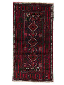  Beluch Teppe 101X198 Ekte Orientalsk Håndknyttet Svart, Mørk Rød (Ull, Persia/Iran)