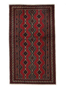  Beluch Teppe 112X194 Ekte Orientalsk Håndknyttet Svart/Mørk Rød (Ull, Persia/Iran)