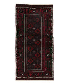  Beluch Teppe 95X188 Ekte Orientalsk Håndknyttet Svart (Ull, Persia/Iran)