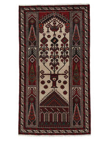  Beluch Teppe 102X184 Ekte Orientalsk Håndknyttet Svart, Brun (Ull, Persia/Iran)
