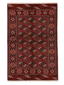  Turkaman Teppe 128X198 Ekte Orientalsk Håndknyttet Svart/Mørk Brun (Ull, Persia/Iran)