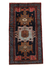  Hamadan Teppe 104X188 Ekte Orientalsk Håndknyttet Svart (Ull, Persia/Iran)