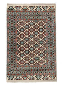  Turkaman Teppe 133X200 Ekte Orientalsk Håndknyttet Hvit/Creme/Svart (Ull, Persia/Iran)